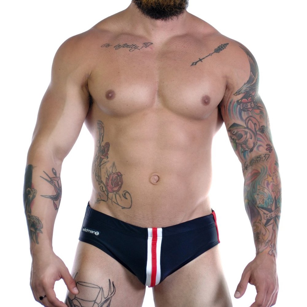WildmanT Sportivo Bikini Black with Red Stripe
